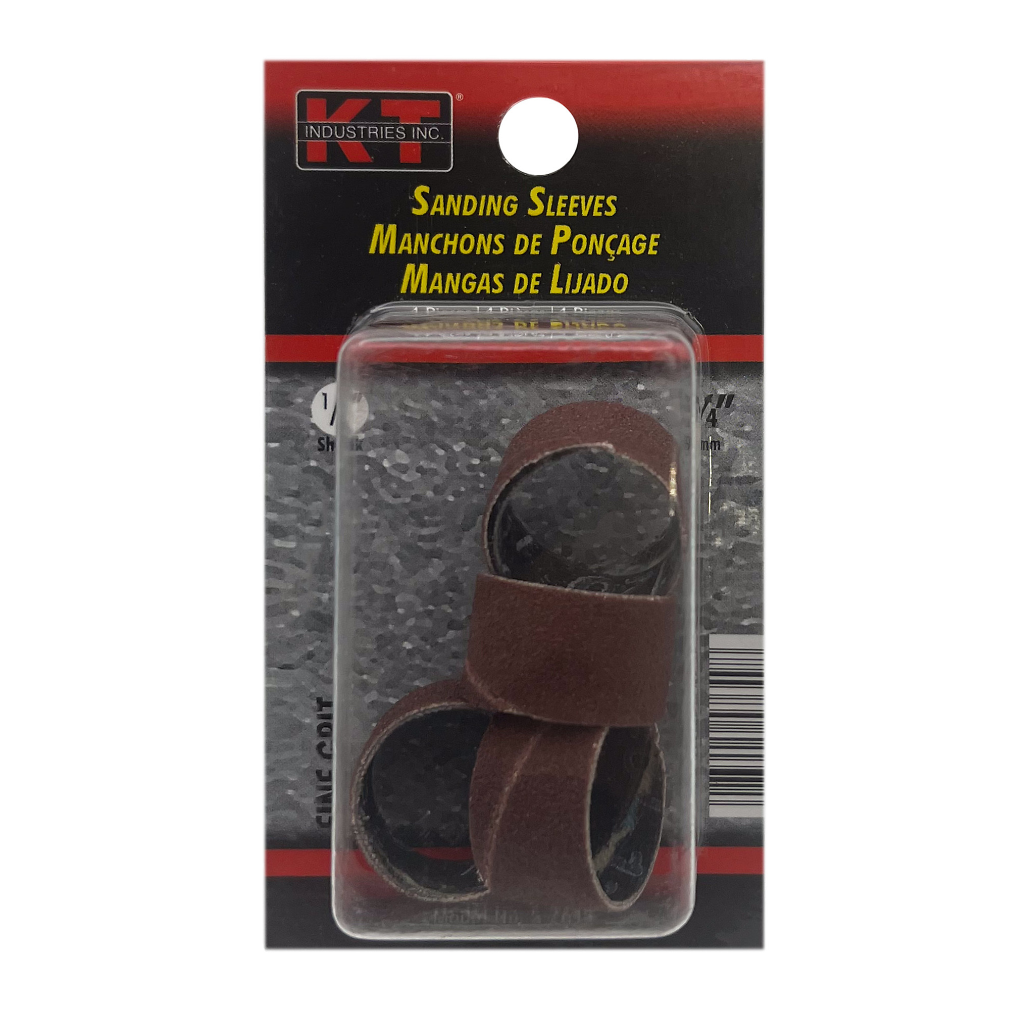 K-T Industries Sanding Sleeves — 3/4in., Fine Grit, 4 Pcs, Model# 5-7649